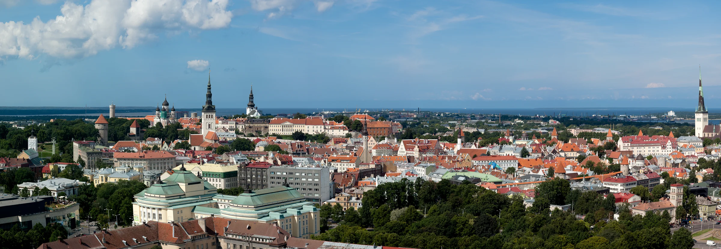 Tallinn old town and the Baltic Sea